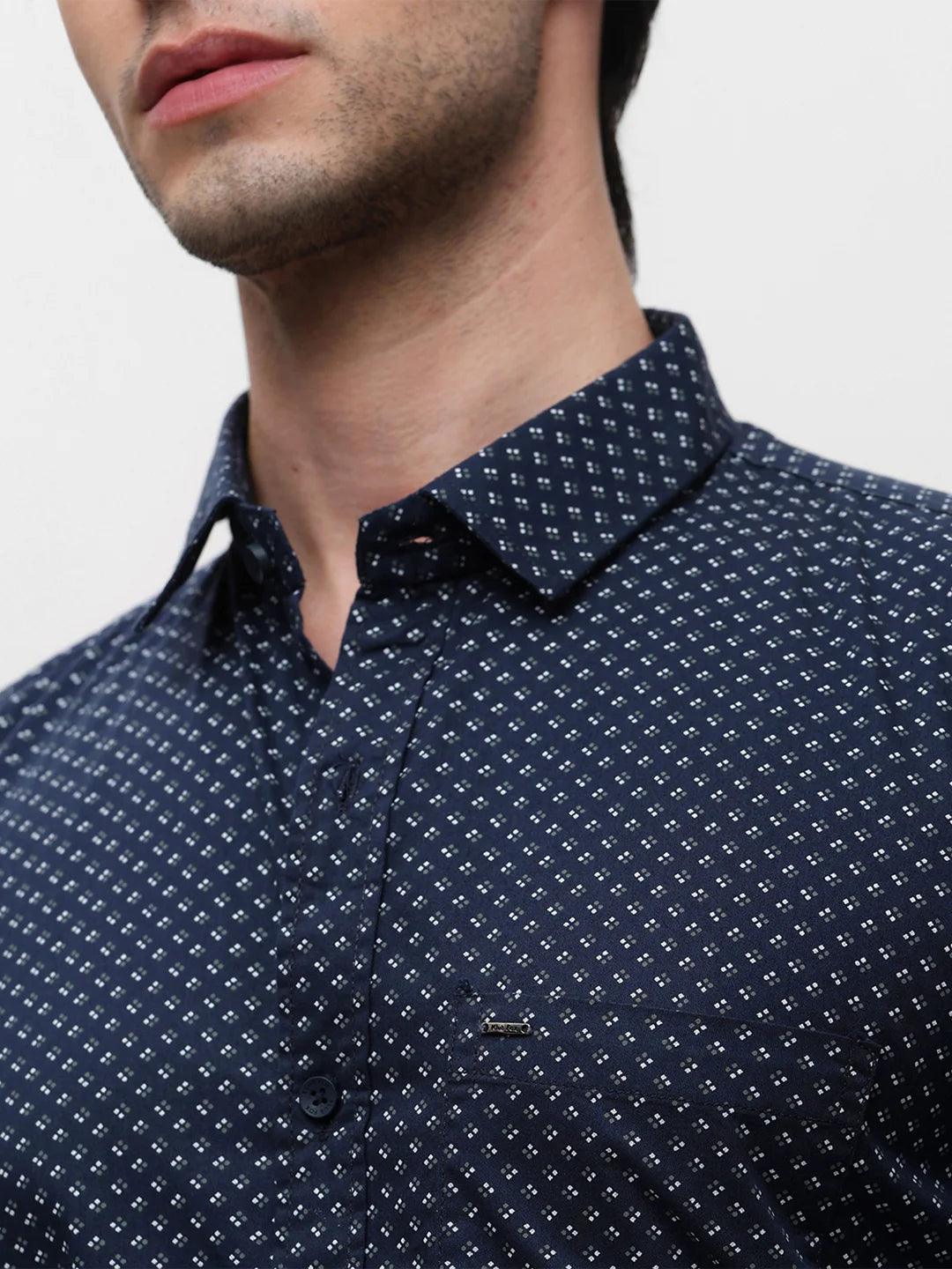 Navy Printed Shirt