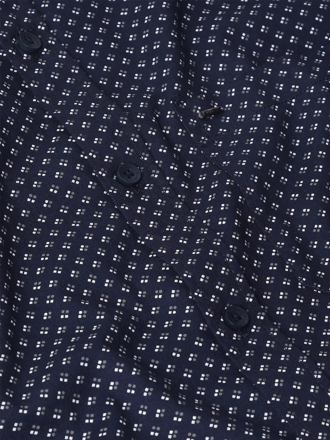 Navy Printed Shirt