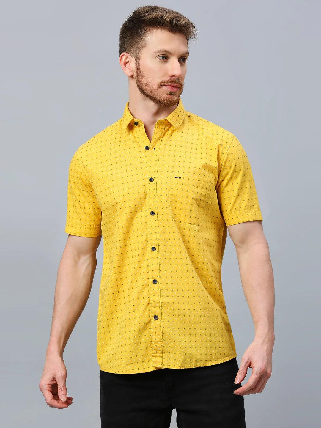 Yellow Printed Shirt