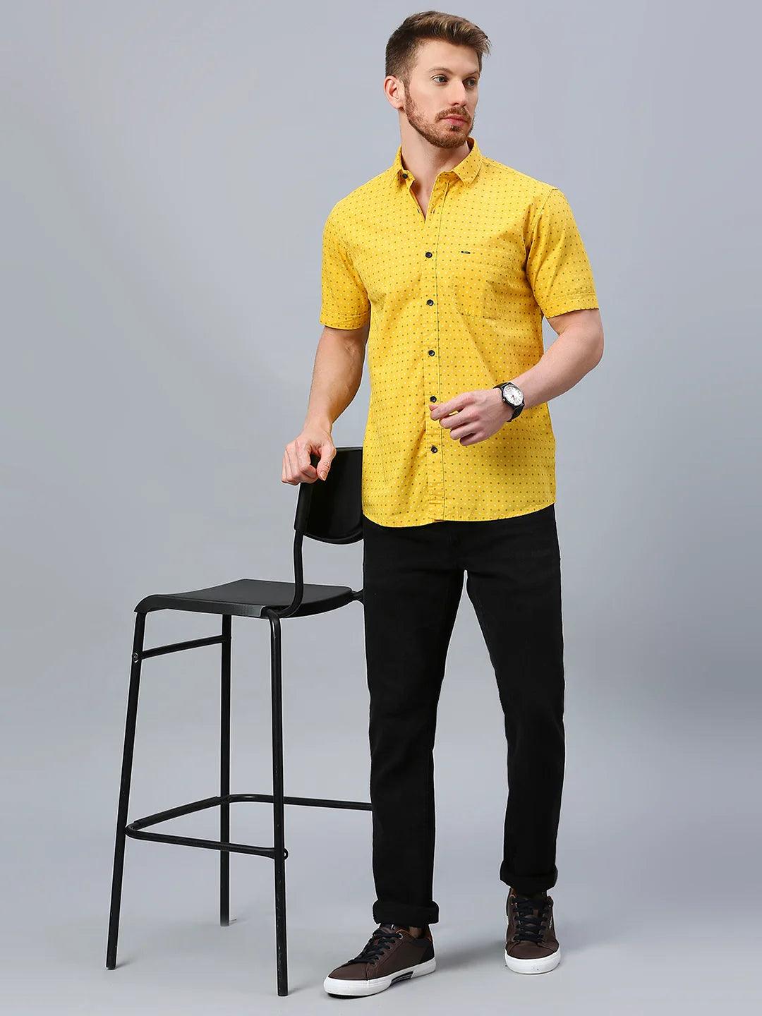 Yellow Printed Shirt