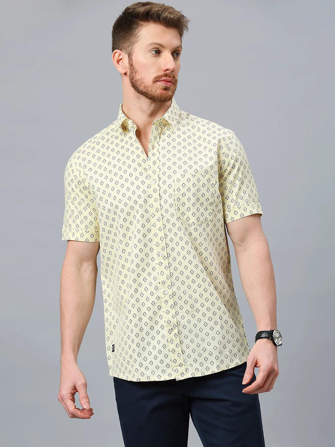Yellow Printed Shirt