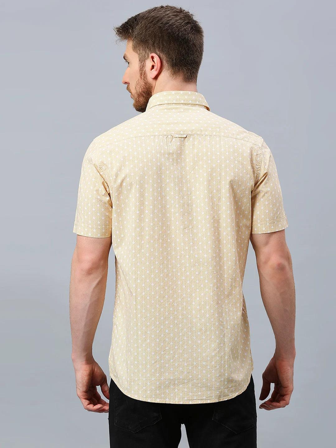 Yellow Printed Shirt