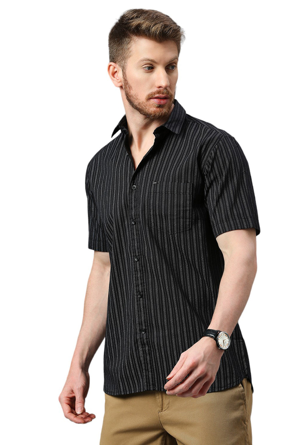 Black Striped Shirt