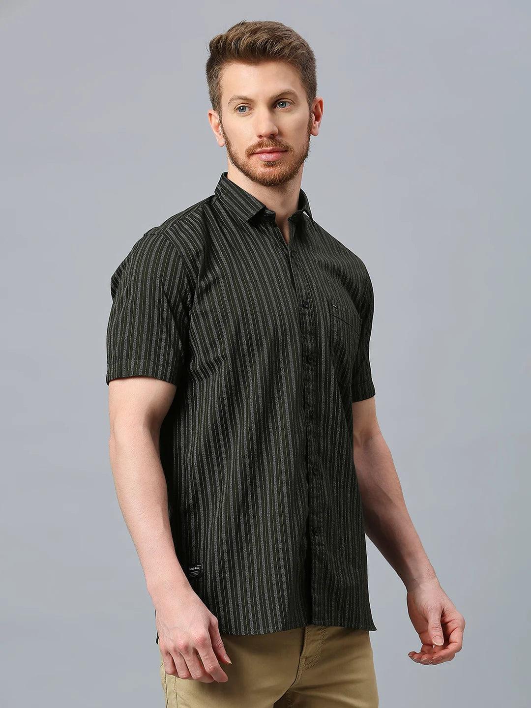 Olive Striped Shirt
