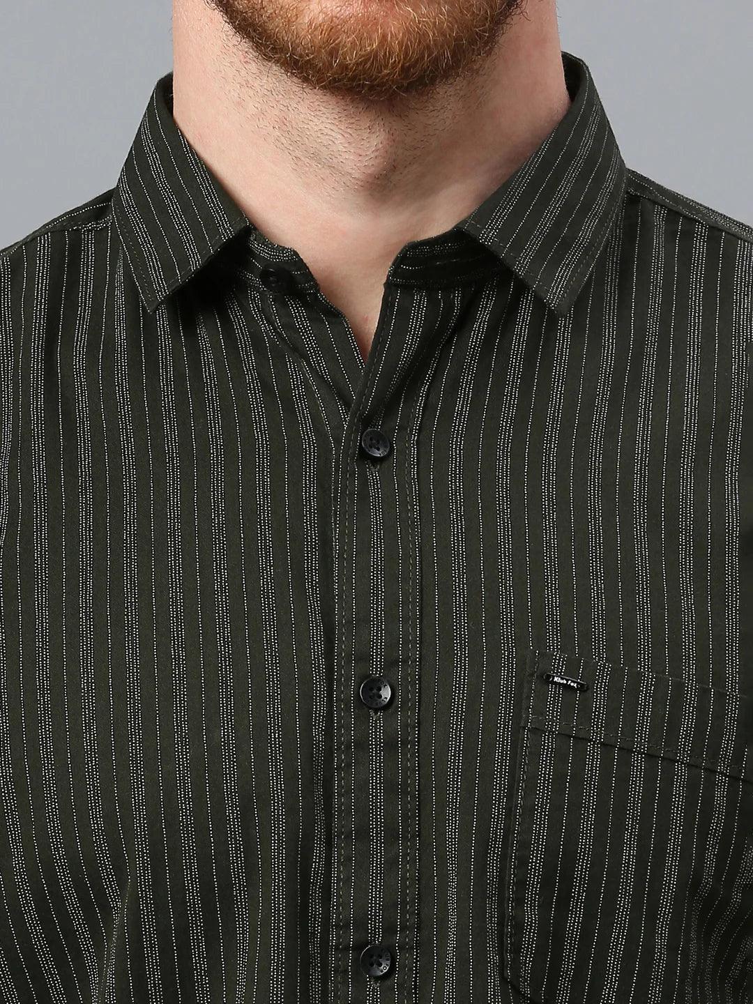 Olive Striped Shirt