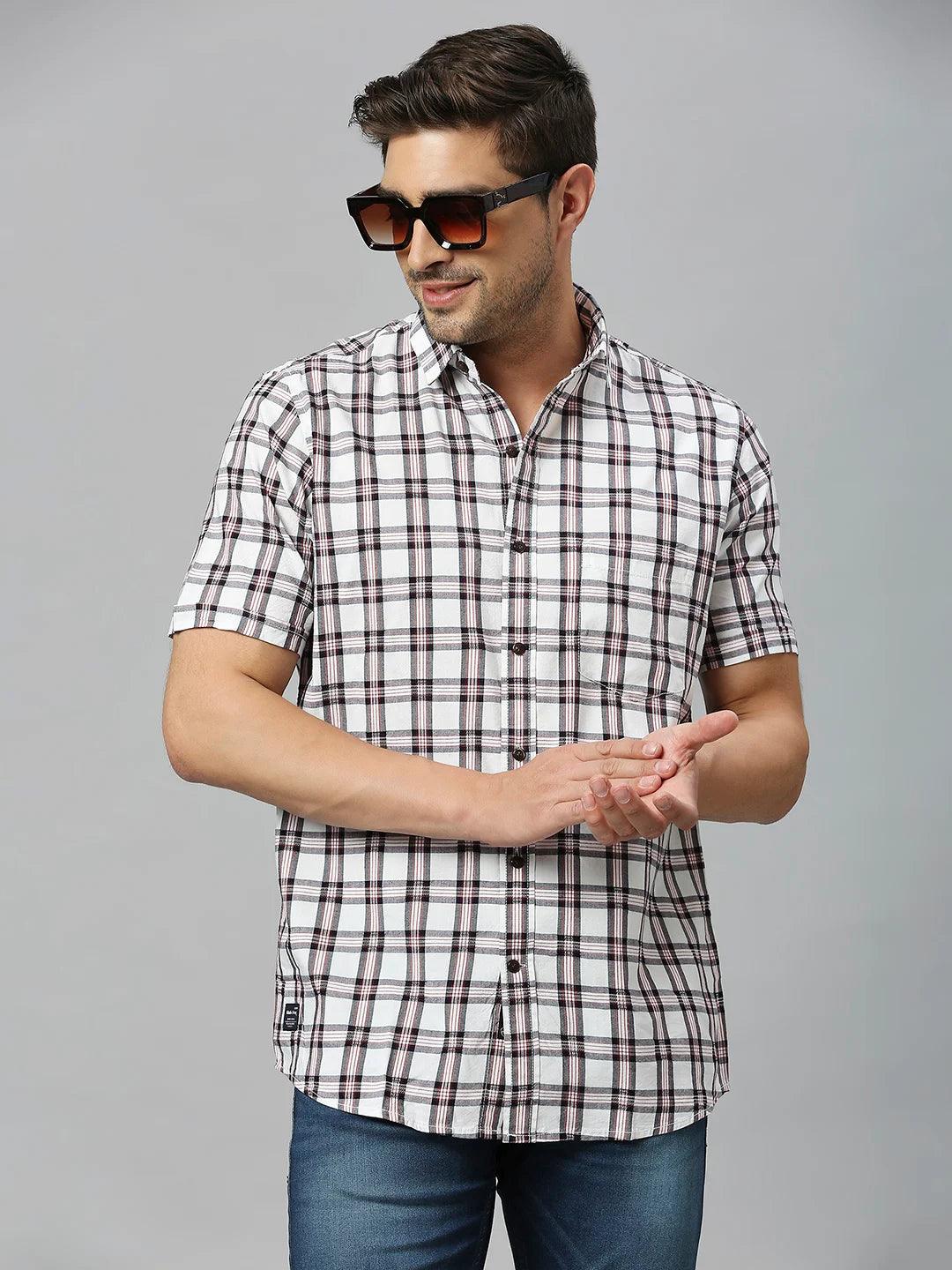 White Checked Shirt