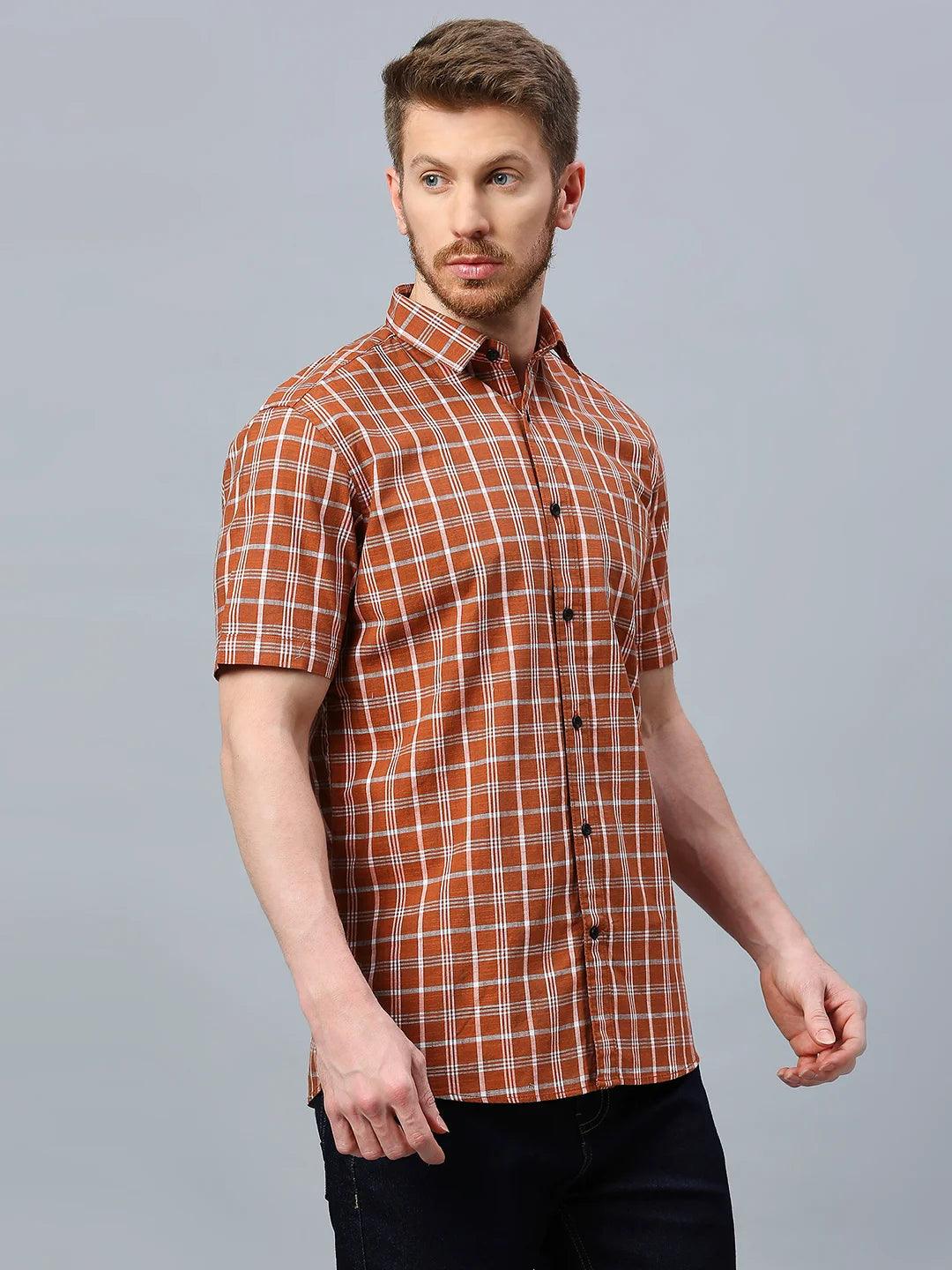 Rust Checkered Shirt