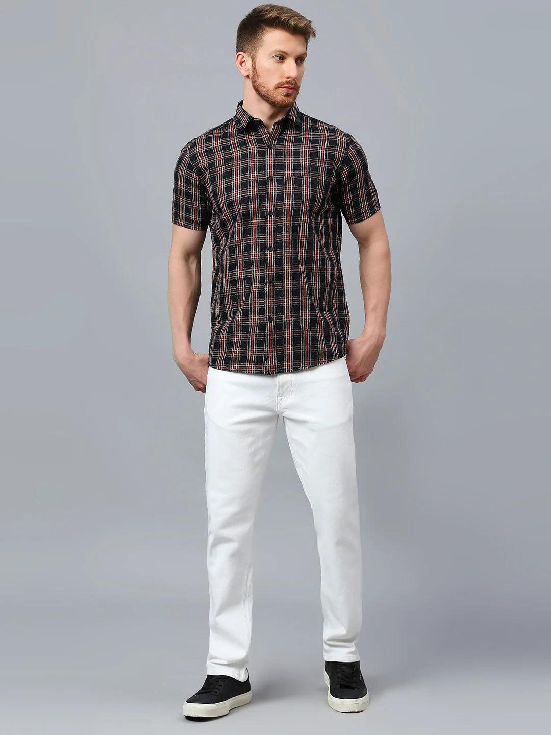 Orange Checkered Shirt