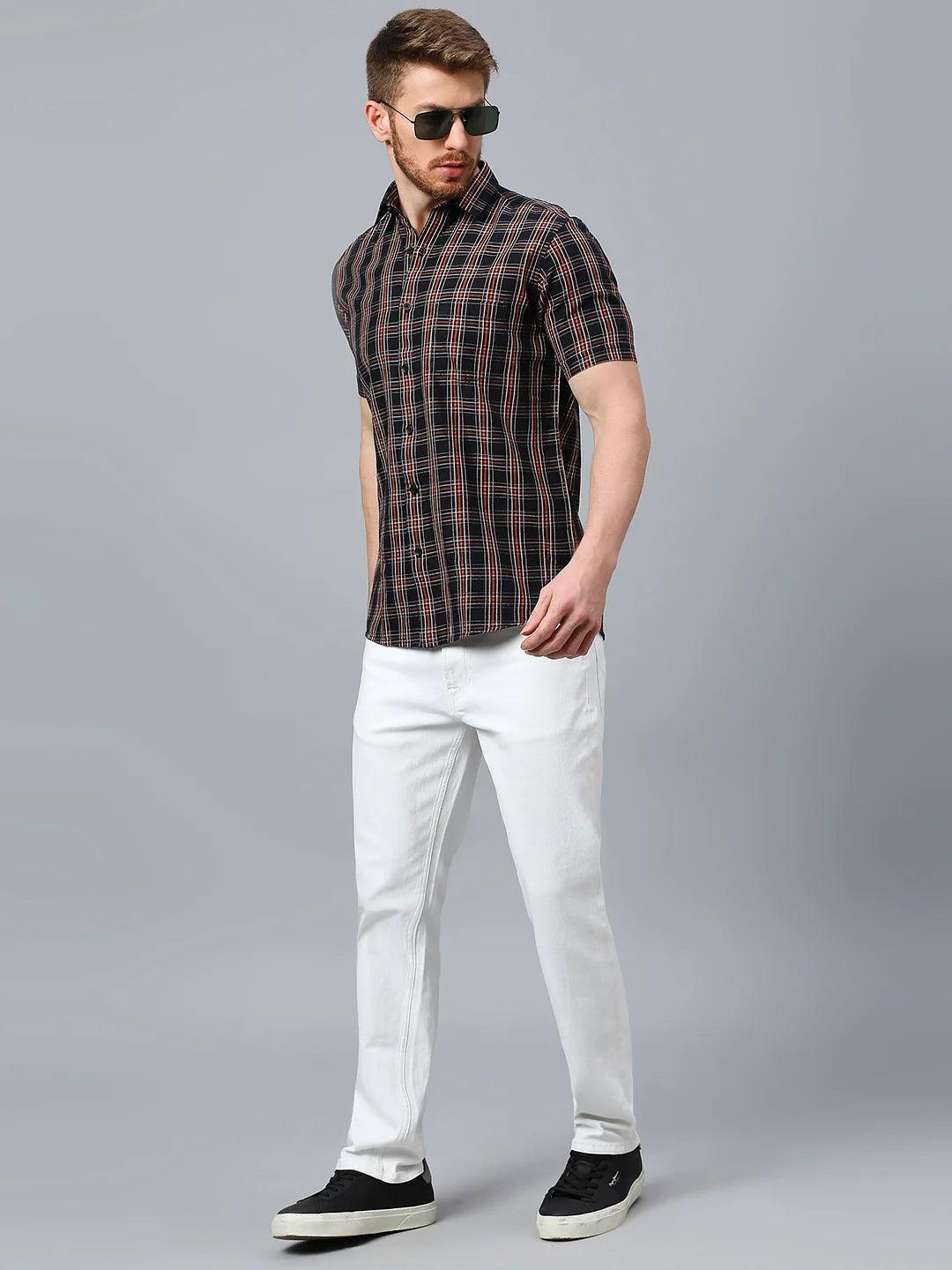Orange Checkered Shirt