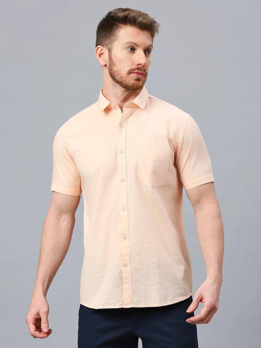 Peach Solid Shirt