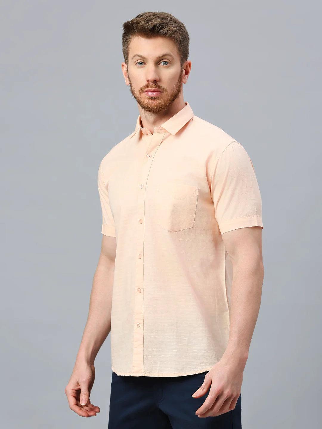Peach Solid Shirt