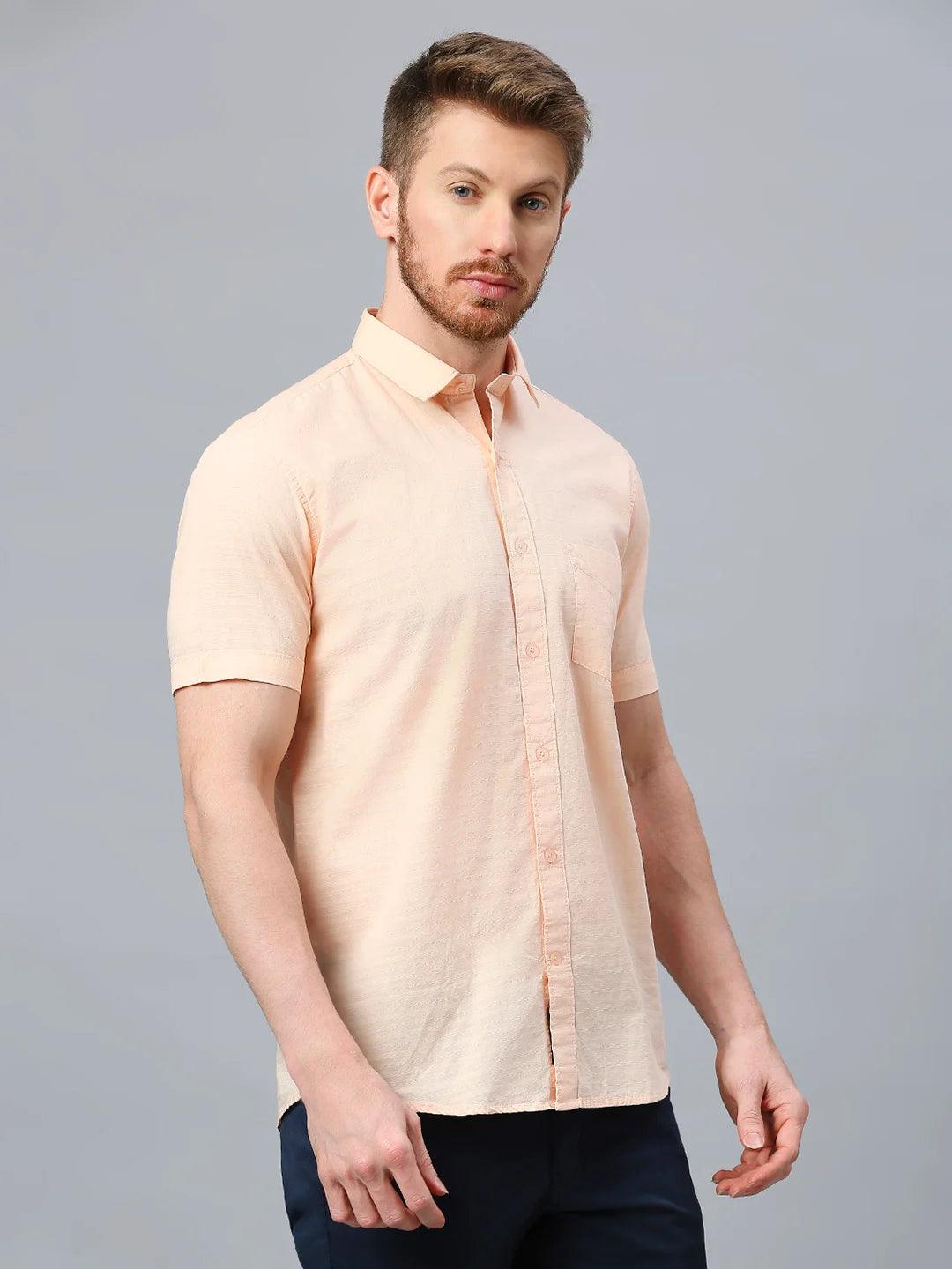 Peach Solid Shirt
