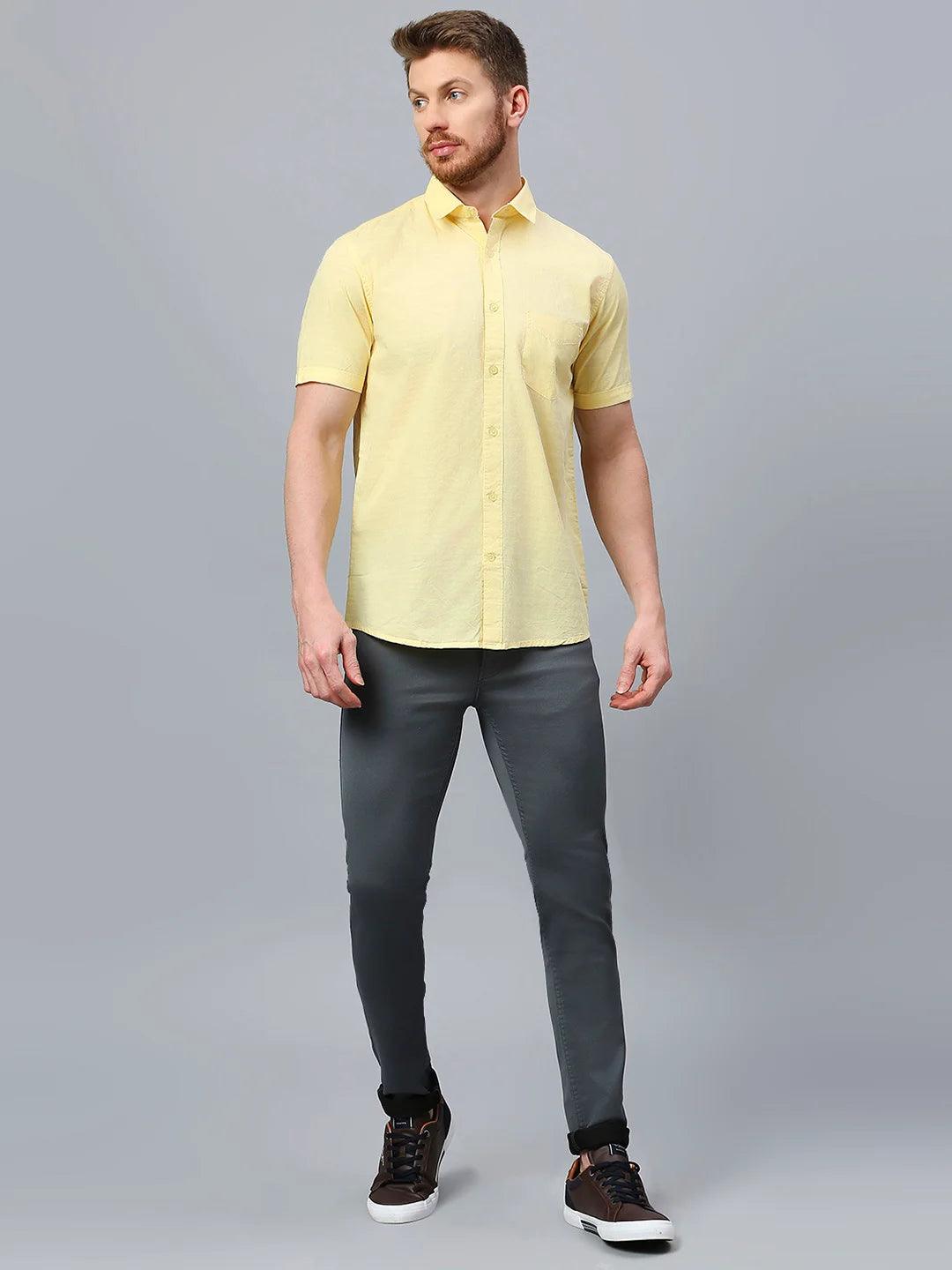 Yellow Solid Shirt