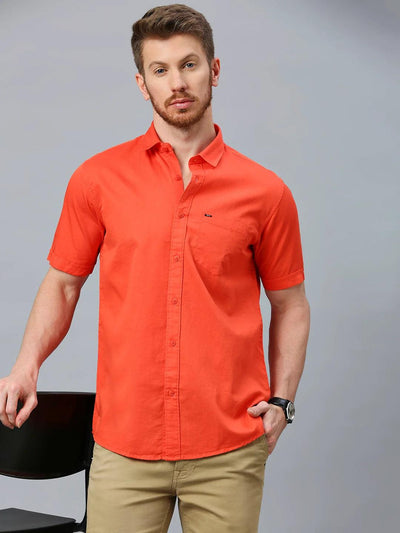 Orange Solid Shirt
