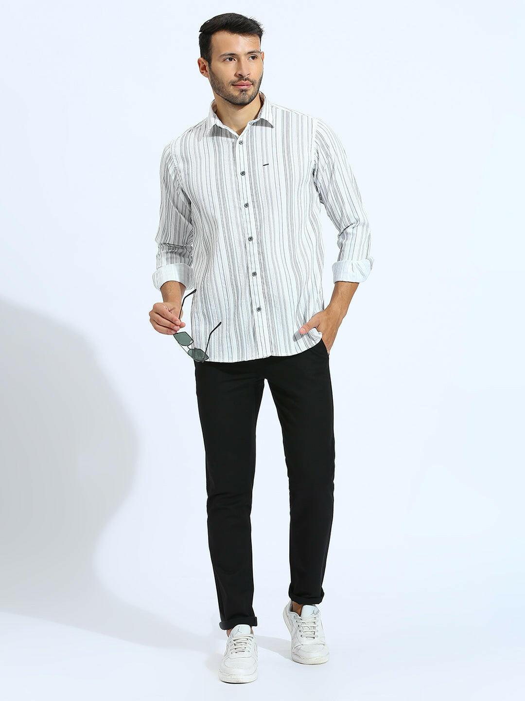Space Black Narrow Chino Pants
