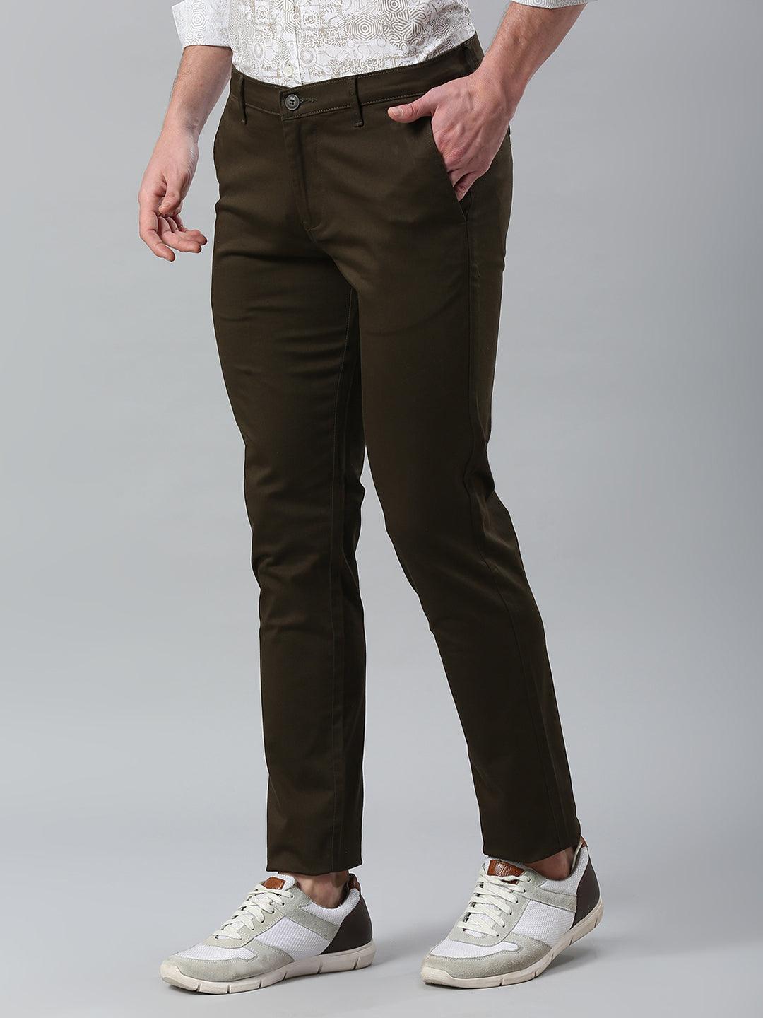 Minimal X Moss Olive Narrow Chino Pants