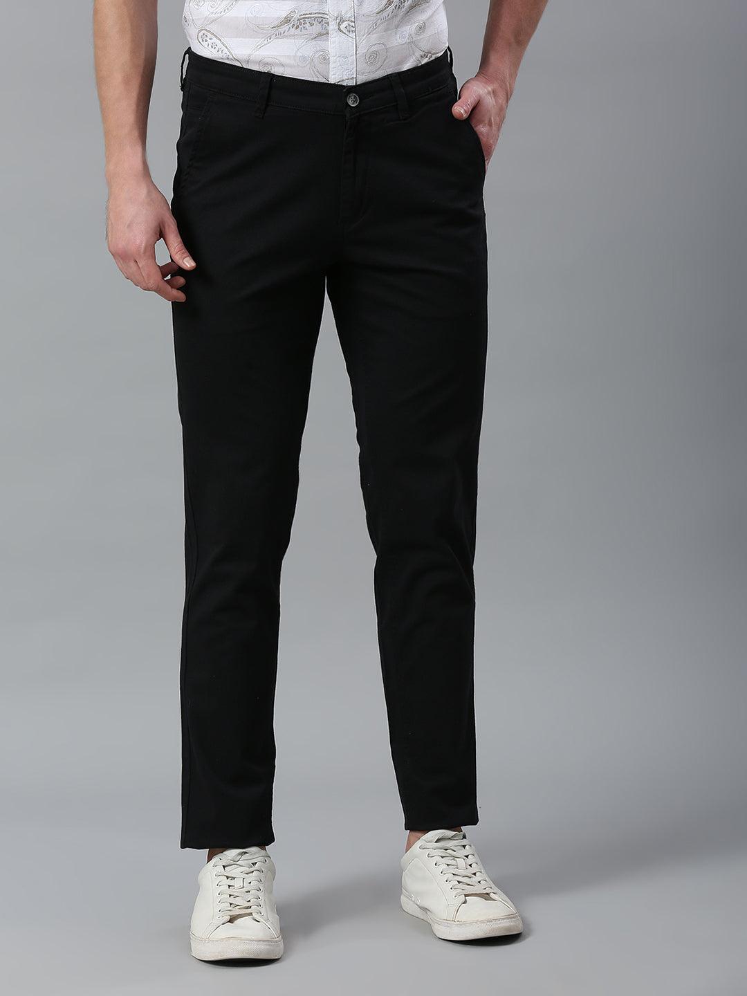 Charcoal Black Narrow Chino Pants