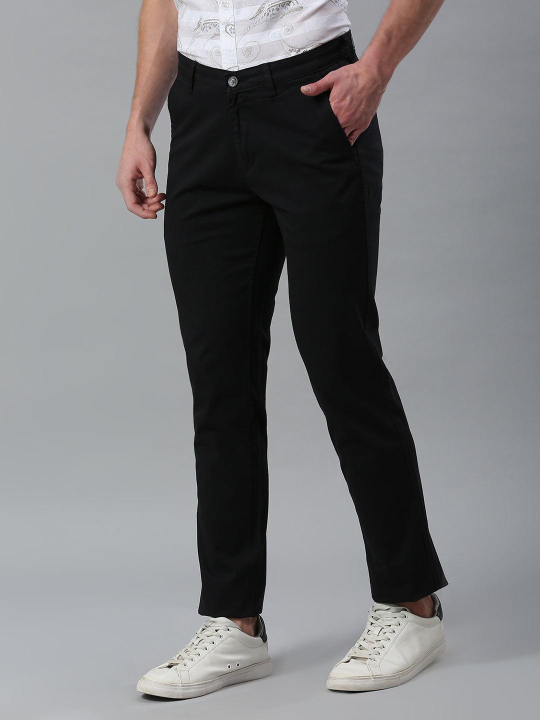 Charcoal Black Narrow Chino Pants