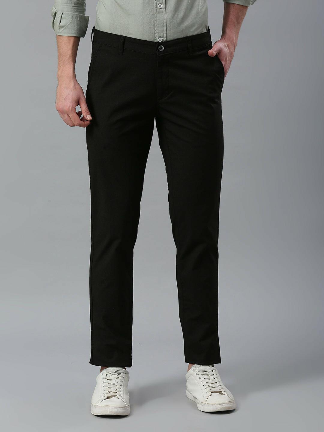 Charcoal Black Narrow Chino Pants