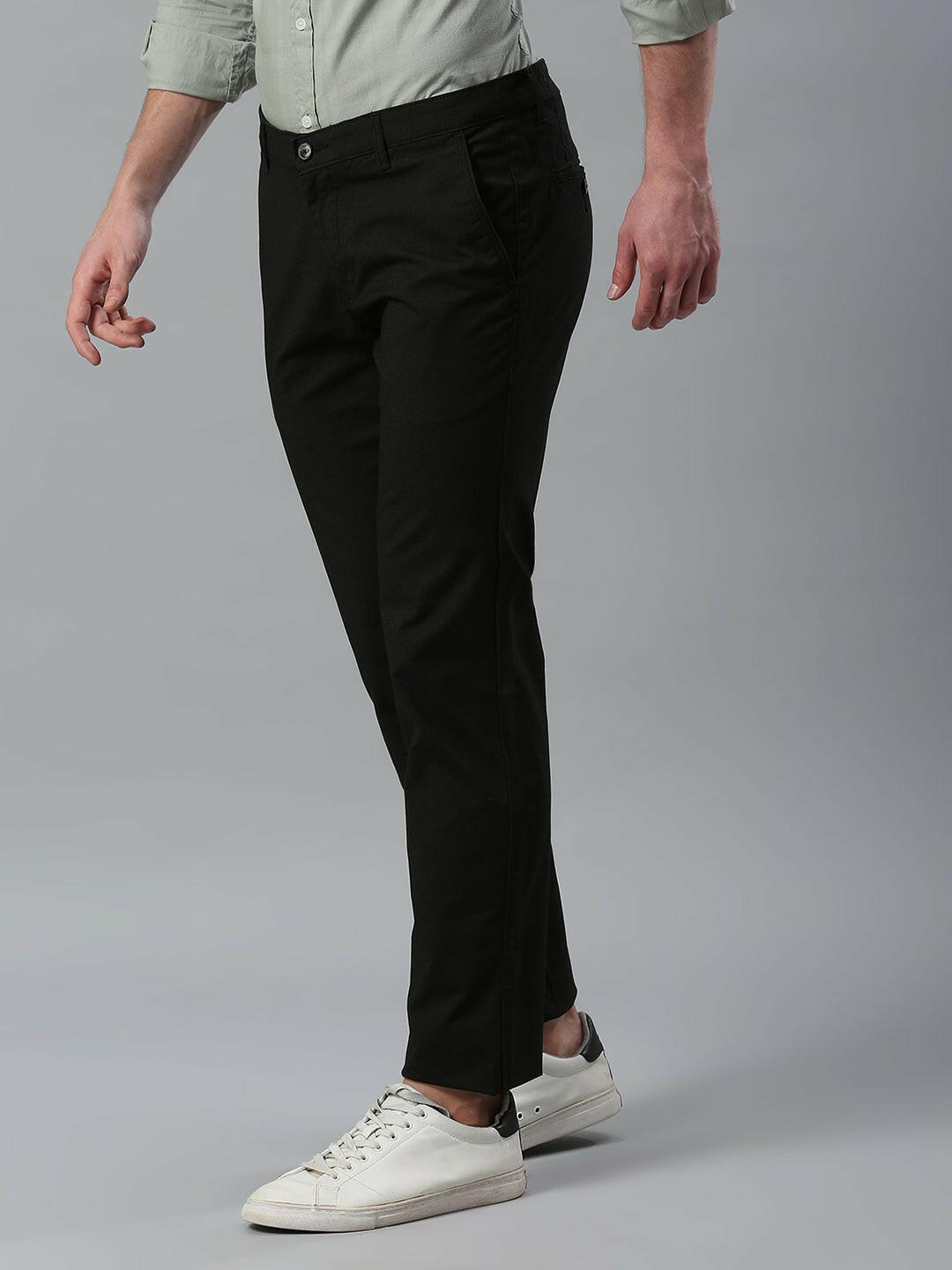 Charcoal Black Narrow Chino Pants
