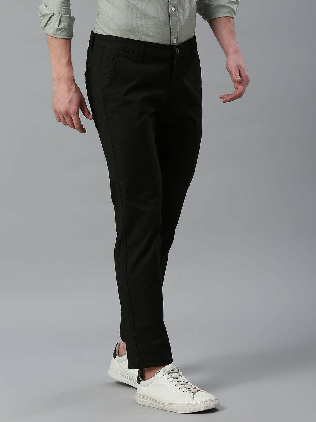 Charcoal Black Narrow Chino Pants
