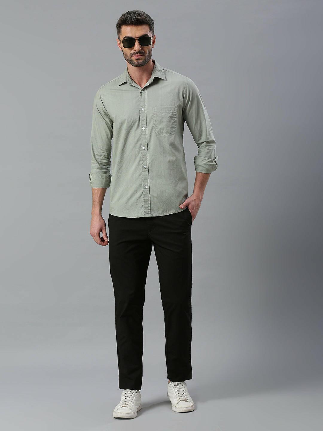 Charcoal Black Narrow Chino Pants