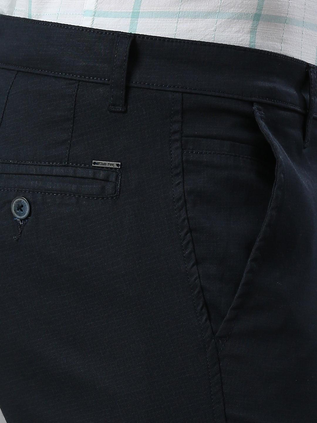 Stretchable Navy Narrow Fit Chino Pants