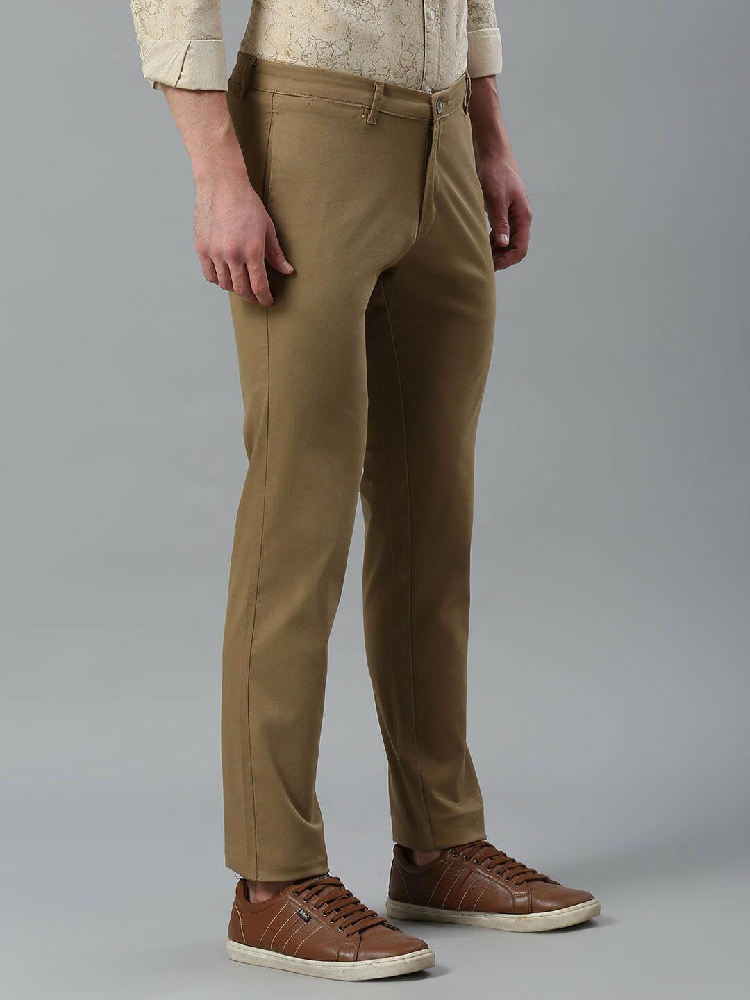 Beige Narrow Chino Pants