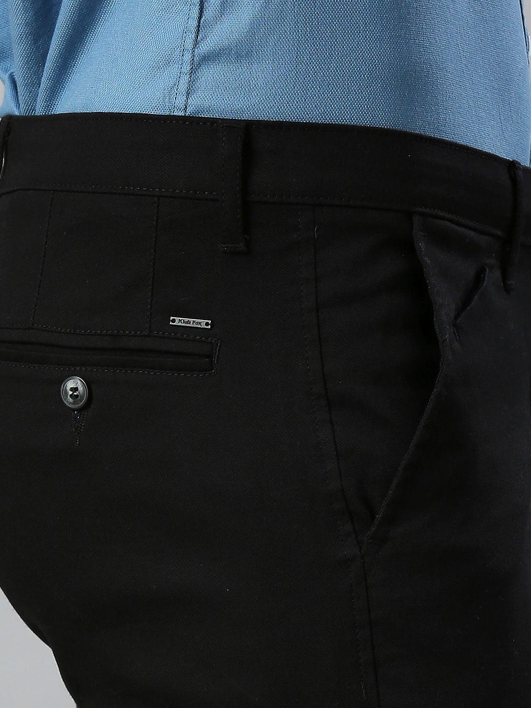 Jet Black Narrow Chino Pants
