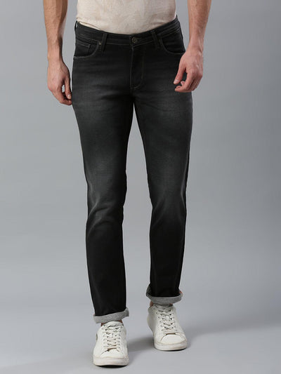 Stretchable Charcoal Black Shadow Fade Skinny Fit Jeans