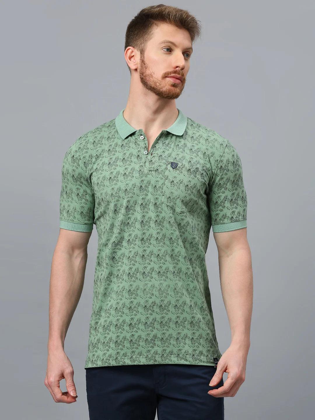 Graffiti Drop Persian Green Polo T-Shirt