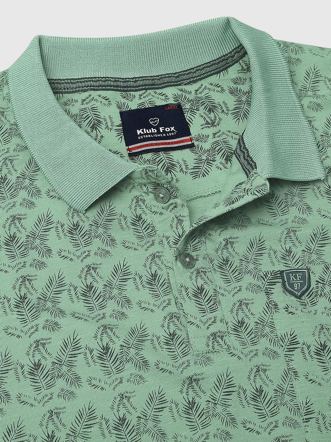 Graffiti Drop Persian Green Polo T-Shirt