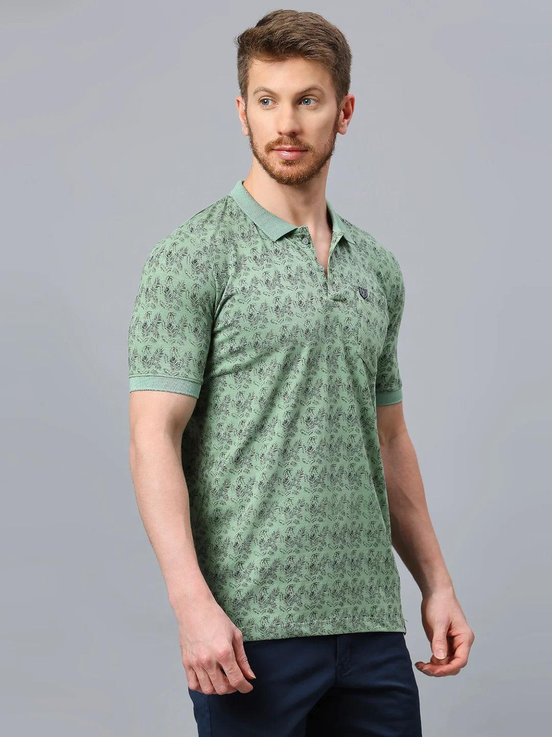 Graffiti Drop Persian Green Polo T-Shirt