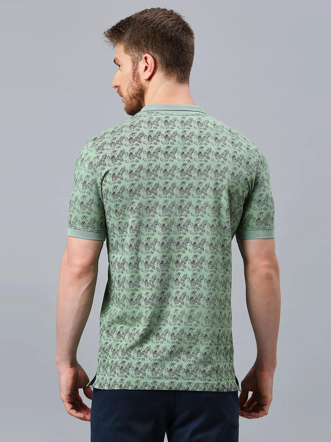 Graffiti Drop Persian Green Polo T-Shirt
