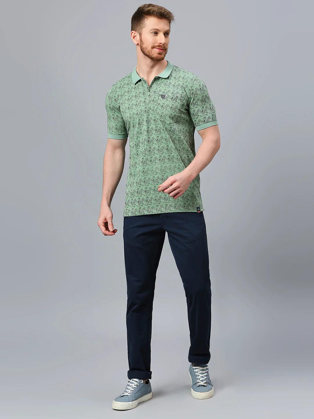 Graffiti Drop Persian Green Polo T-Shirt