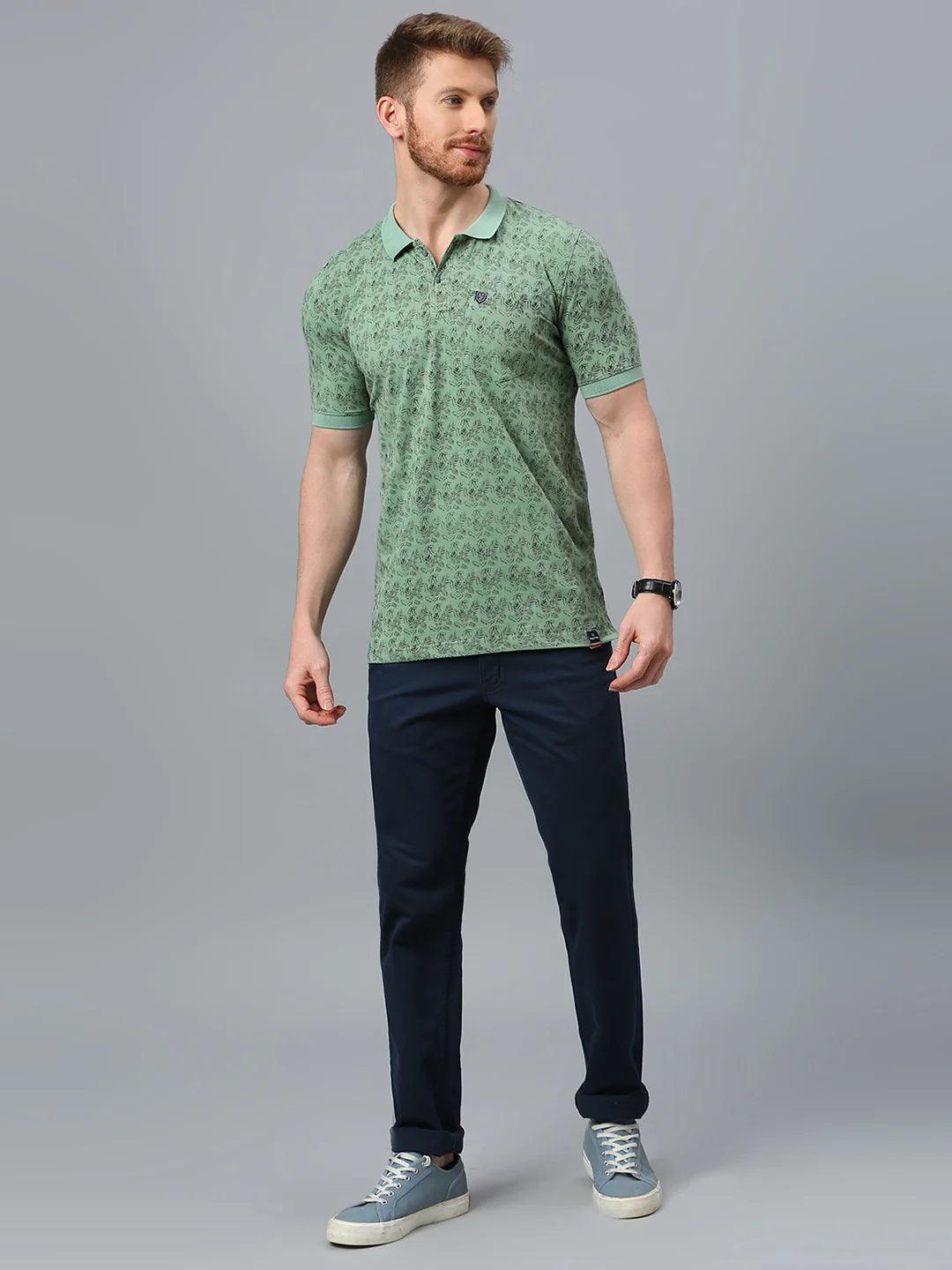 Graffiti Drop Persian Green Polo T-Shirt