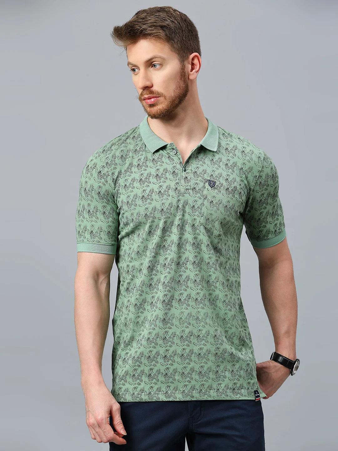 Graffiti Drop Persian Green Polo T-Shirt