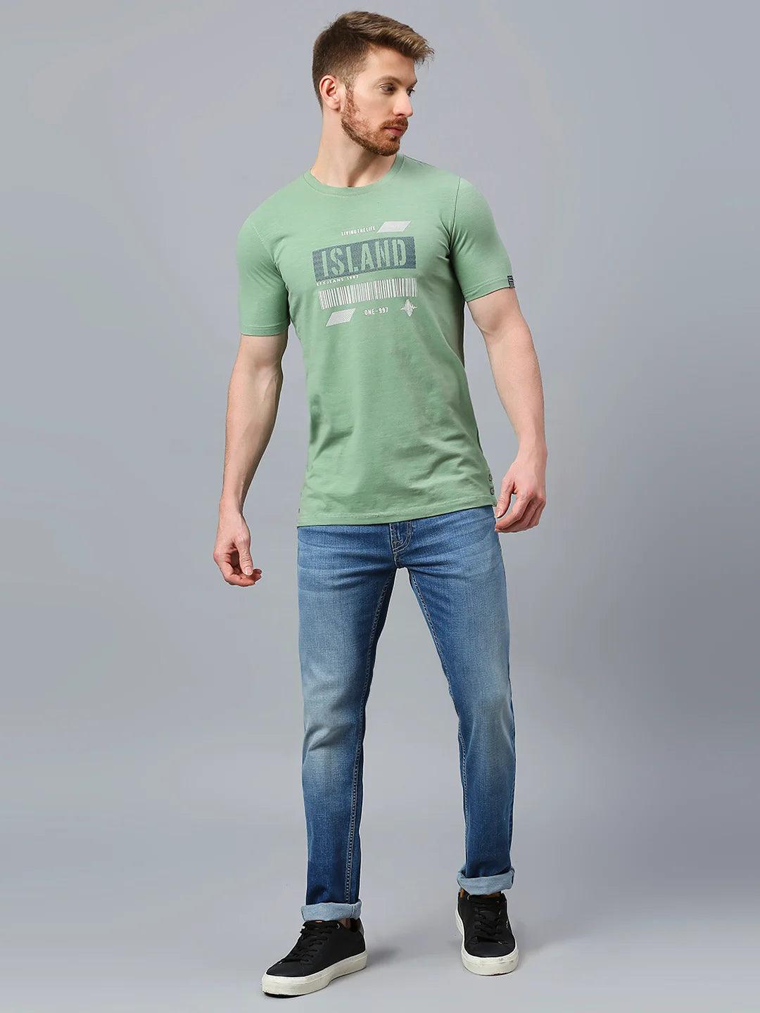 Graffiti Drop Persian Green T-Shirt