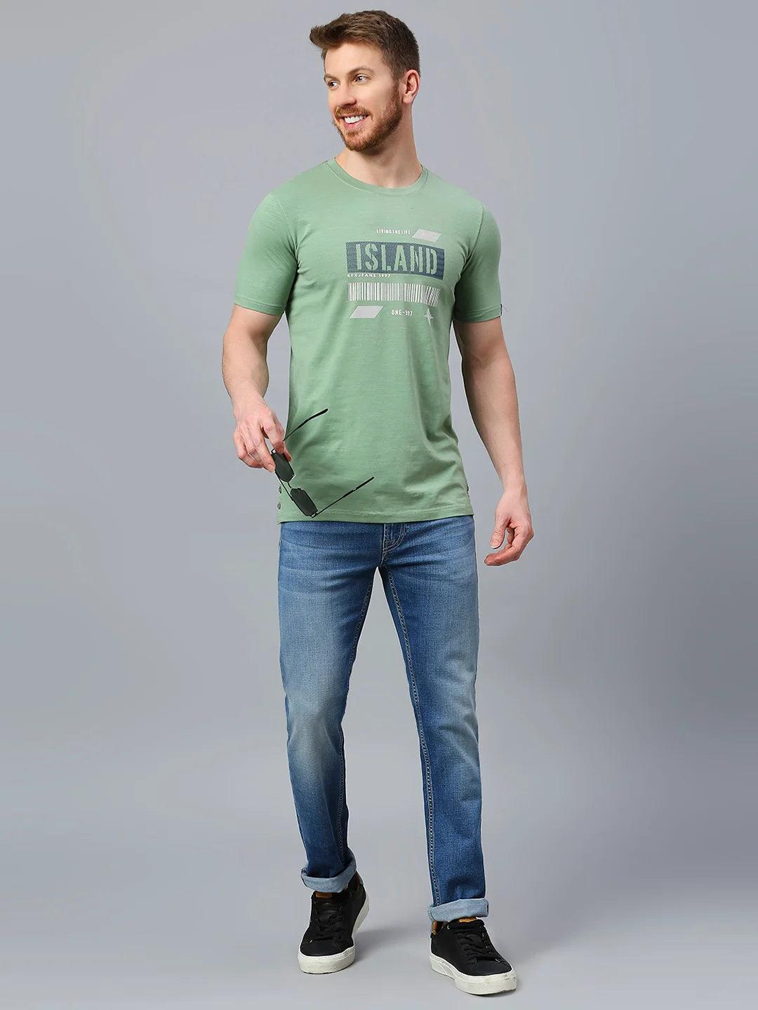 Graffiti Drop Persian Green T-Shirt