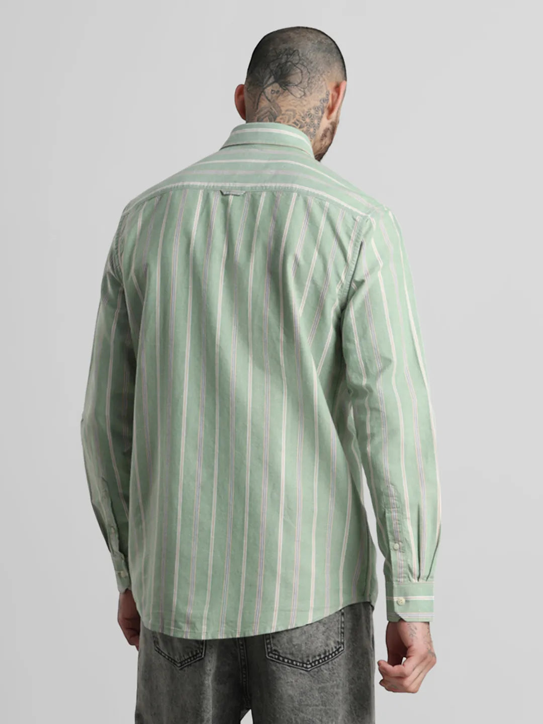 Green Striped Shirt