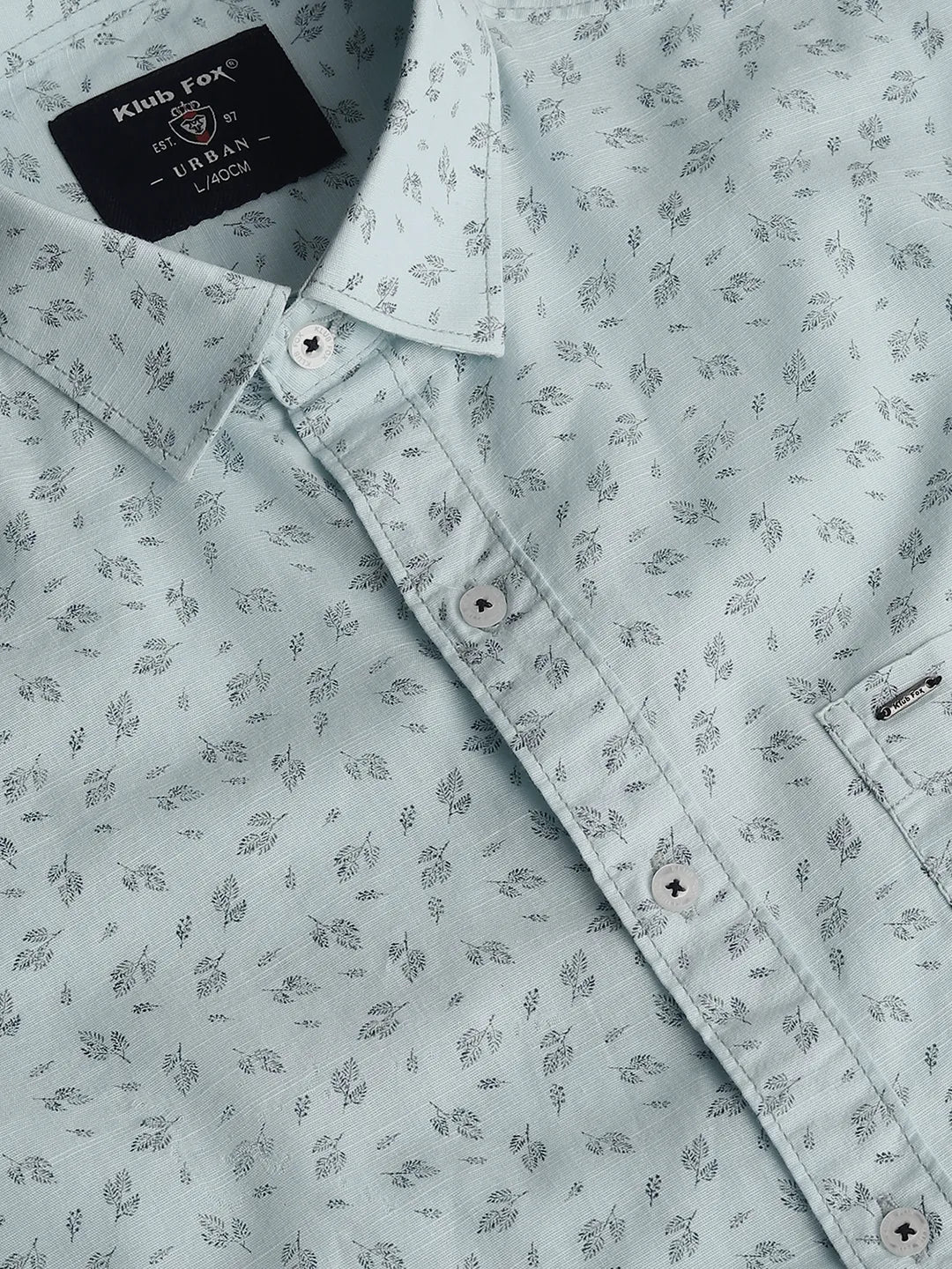 Sky Blue Printed Shirt