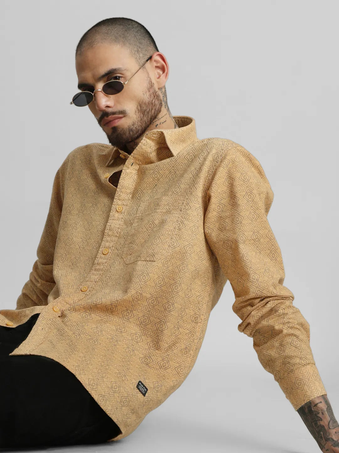 Mustard Printed Shirt