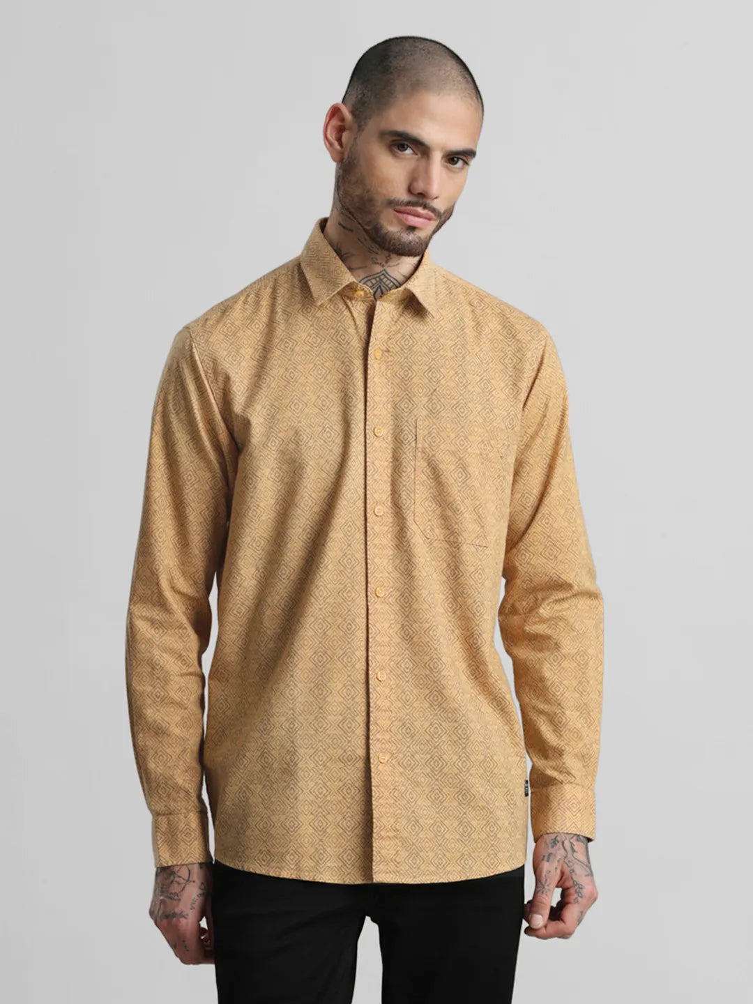 Mustard Printed Shirt