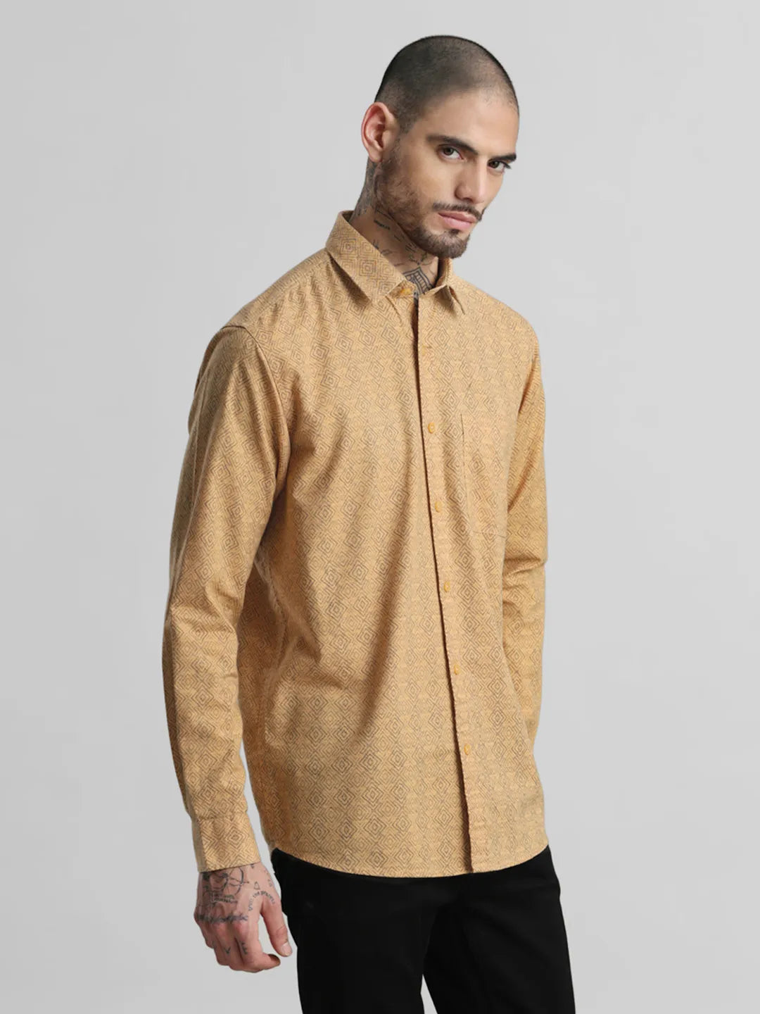Mustard Printed Shirt