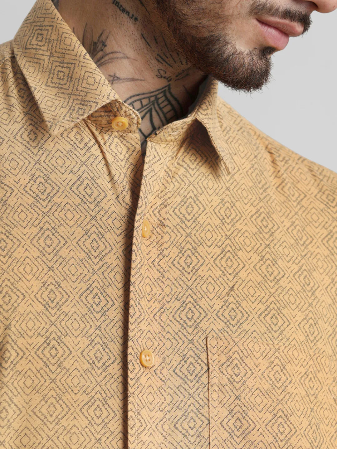 Mustard Printed Shirt