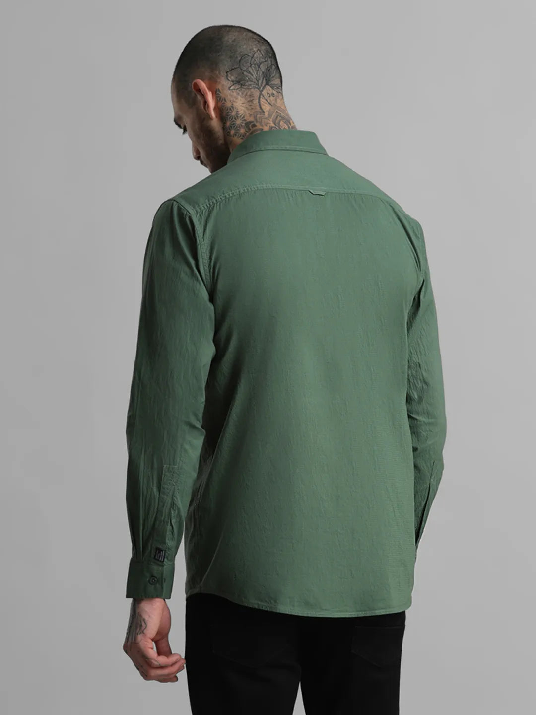 Green Solid Shirt