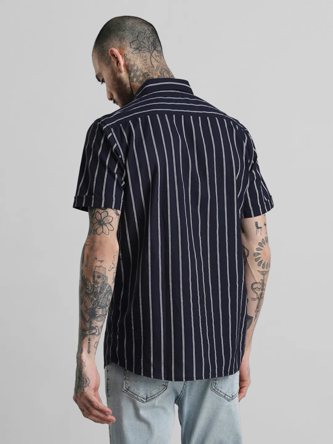 Navy Striped Shirt