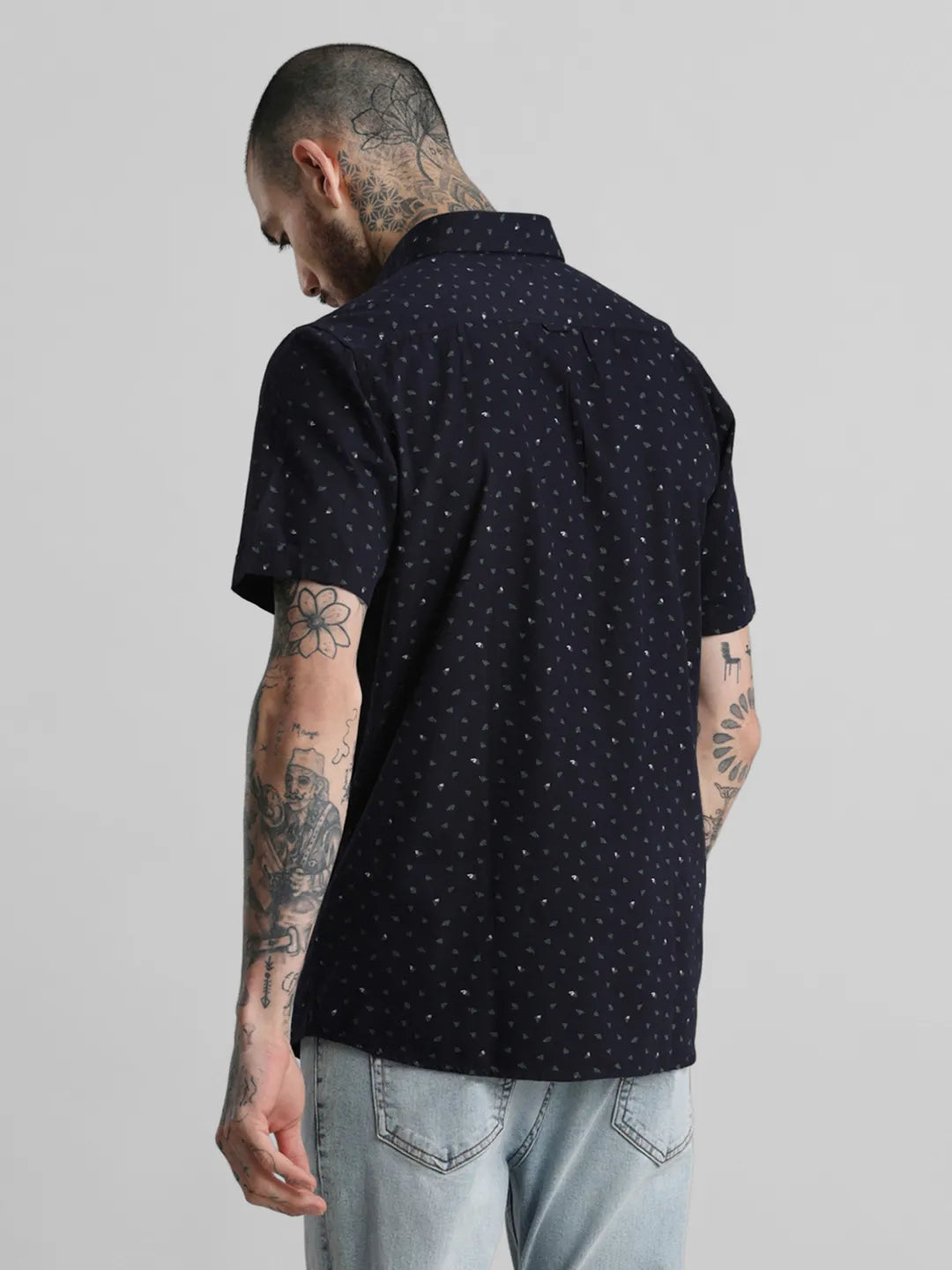 Navy Printed Shirt