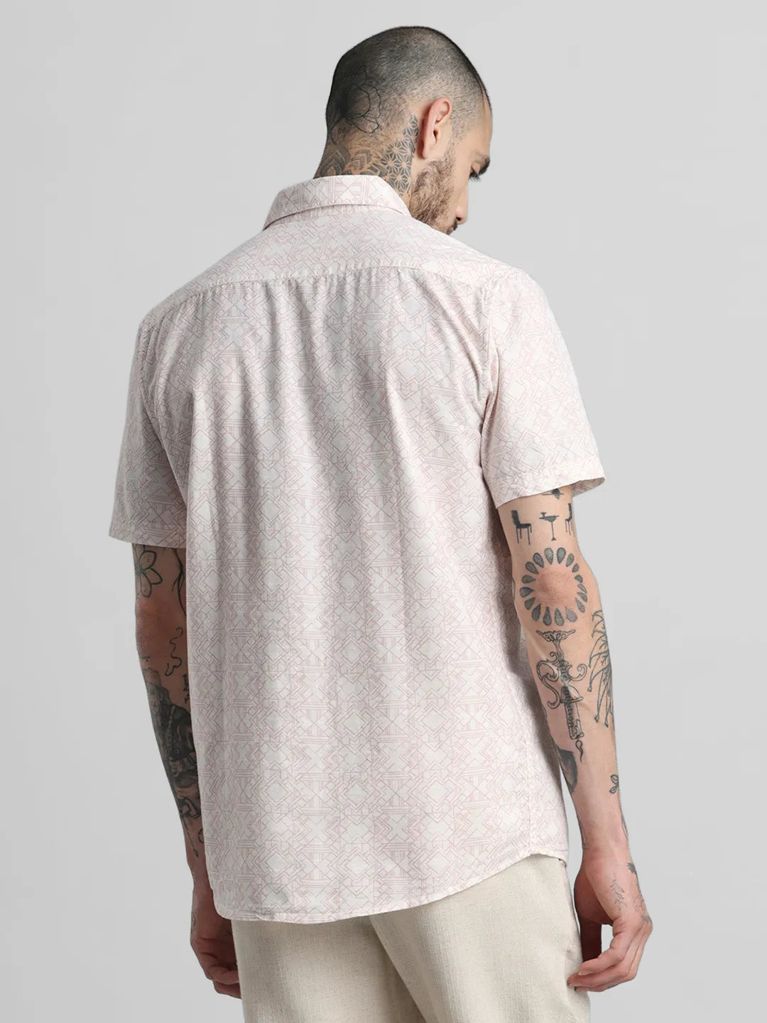 Peach Printed Shirt