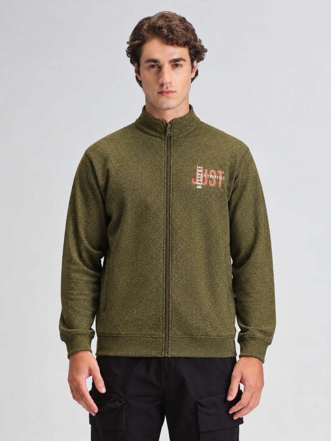 Olive Solid Sweatshirt